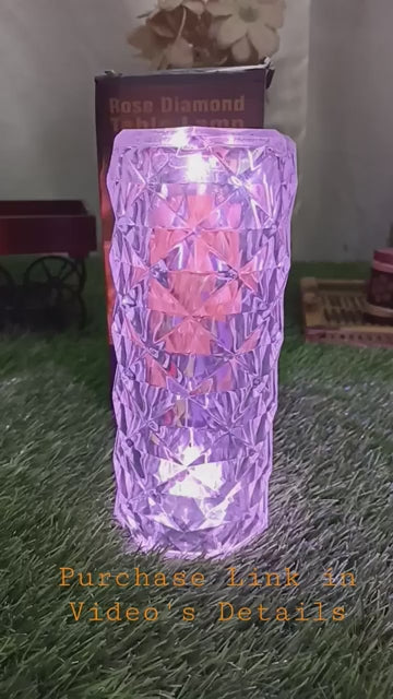 16 Color Changing Rose Crystal Diamond Table Lamp